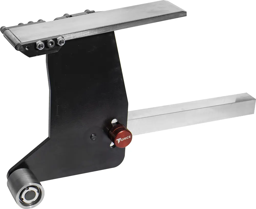 High integral work table for the belt grinder