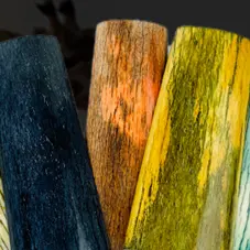 Giraffe Bone — dyed and stabilized blocks, each one unique